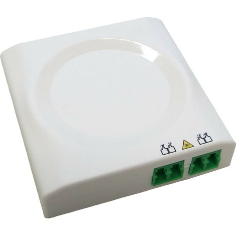 Acome Komponenten FTTH-AP-Dose T1 m. Pigtail 2xLCD/APC rws IO1140670402 (1/2)
