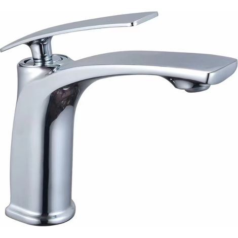 Foreign Trade Washbasin Faucet, Hot and Cold Water, Household Bathroom Sink, Washbasin, Vanity, Single Faucet -- Electroplated Swan Low Model