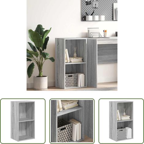 Bücherregal Holz -  Bücherregal Grau Sonoma 40x30x77 cm Holzwerkstoff (1/5)
