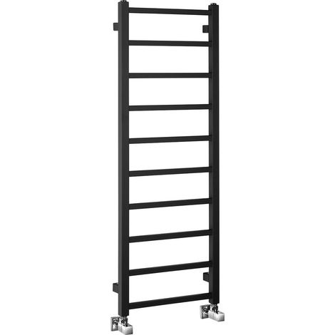 Sapho Metro Light - Sèche-serviettes 40x114 cm, 247 W, noir mat IR445TB (1/5)