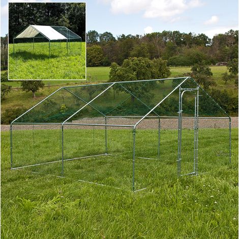 Freilaufgehege 3x4 - 3x6 m Freigehege Tierlaufstall Hühnerstall Hasenkäfig Stall