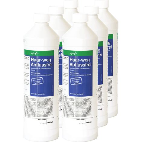 Bio-Circle, Déboucheur liquide, lot de 6, Haar-weg Abflussfrei