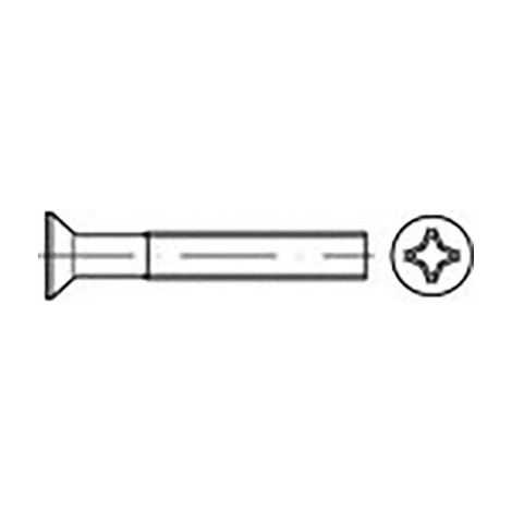TOOLCRAFT TO-6863127 Viti svasate M3 16 mm A croce Philips DIN 965 Acciaio zincato 200 pz.