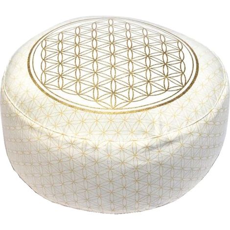 Coussin de Méditation Fleur de vie en coton BIO (1/3)