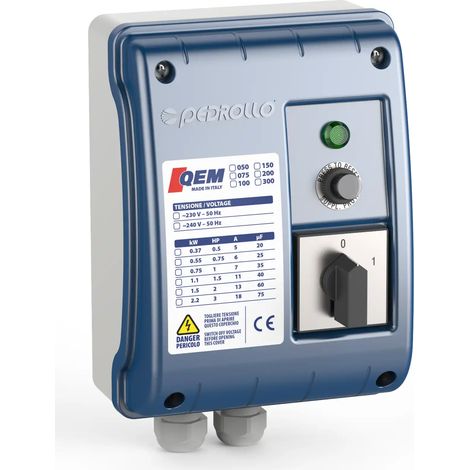 QEM 075 - Quadro elettrico per elettropompa monofase 0.75 HP