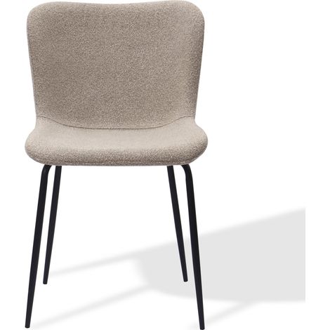 Sillas comedor tapizadas 2 unidades metal caqui OKMYHOME (1/5)