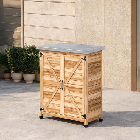 Chariot de jardin madera Natural 79 x 43 x 92 cm (1/5)