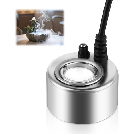 Mini nebulizador ultrasónico, máquina de niebla metálica, humidificador de aire: perfecto para fuentes, estanques y nebulización decorativa. (1/5)