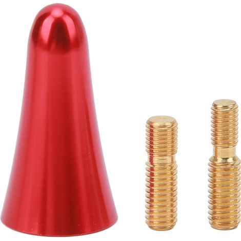 Short Stubby Bee Sting Antenna, Rustproof Screw-in Short Stubby Radio Antenna for Car (Red). (1/5)