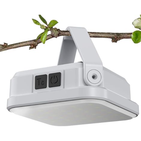 Lumière solaire de camping  Lanterne solaire pour tente rechargeable USB  Éclairage nocturne imperméable avec poignée et dimérisation pour jardin extérieur
