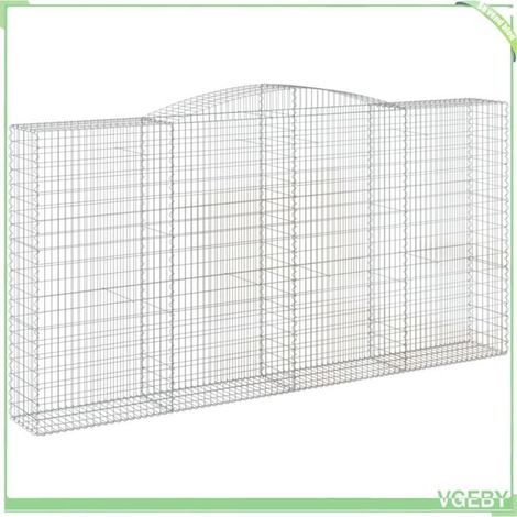Panier de gabions arqué - FAFECY - 153540 - 400x50x200/220 cm - Fer galvanisé - Fil 3,5 mm (1/4)