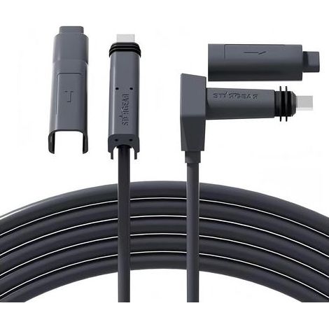 Câble Starlink SPX 75FT/23 Kit satellite rectangulaire V2 Câble de remplacement, extension avec embout anti-poussière Accessoires Starlink Gris étanche VITESSES JUSQU'À 1200 Mbps (1/5)