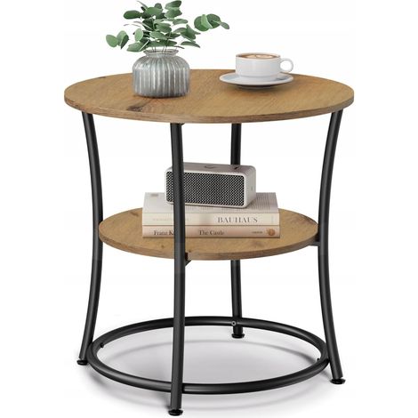 Handgefertigter Couchtisch – schwarz mit Ablage, rustikaler Industrie-Loft-Stil