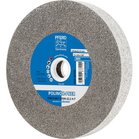 PFERD TOOLS POLINOX verpresstes Vlies-Rad PNER Ø 150x25 mm Bohrung-Ø 25,4 mm Mittelhart A Fein für Finish (1/3)