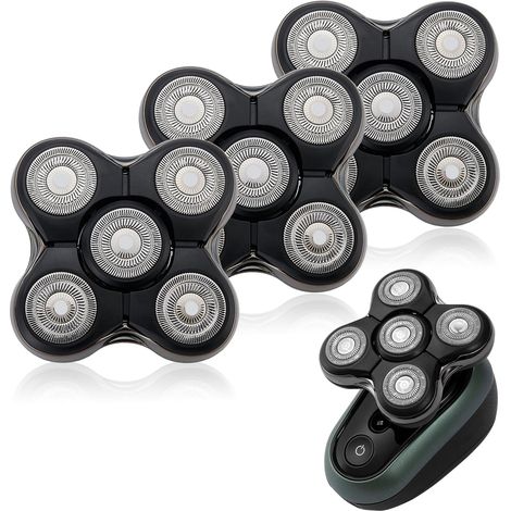 3 Têtes de Rasage de Rechange pour Remington RX7, XR1600, XR7100 et XR7120, Accessoires Compatibles pour Rasoir Électrique (1/5)