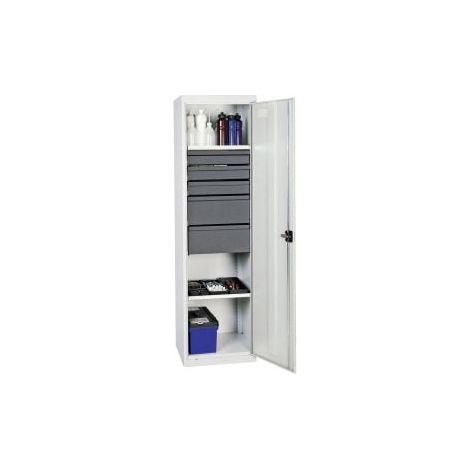 Armadio porta-utensili e materiali Stumpf Serie 3000 grigio chiaro + 3 cassetti 100 mm + 2 cassetti 200 mm + 2 ripiani estraibili - 3005607