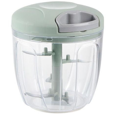 Hachoir manuel 900ml – 5 lames en acier inoxydable – Hachage rapide de légumes, fruits et noix – Utilisation sans électricité - 5-Lames (1/5)