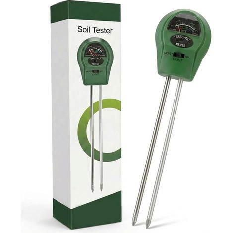 Testeur PH Sol et Humidité, 3-en-1 PH Sonde de Sol Testeur de Thermomètre de Plante Numérique pour Plantes Le Jardin La pelouse La Ferme l'intérieur et l'extérieur, Pas Besoin de Batterie (1/5)