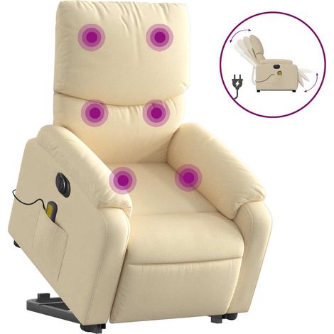 Maison Exclusive - Elektrischer Massagesessel mit Aufstehhilfe Cr
