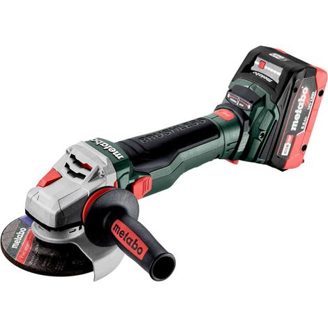 Metabo - Amoladora angular a batería de 18 V, 125 mm, 2 baterías LiHD de 5,5 Ah, cargador 601730660