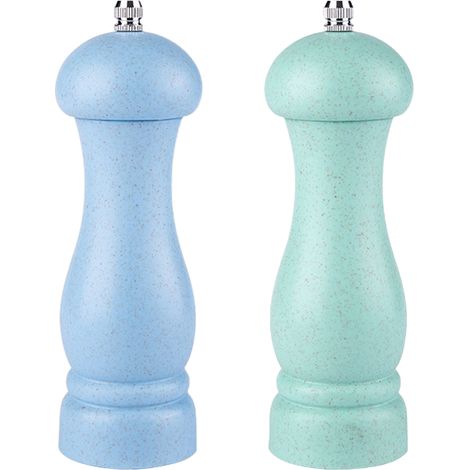 Moulin à Sel et Poivre - Bois de Chêne - Mécanisme en Céramique - Réglage Fin/Grossier - Rechargeable - Lot de 1 (1/5)