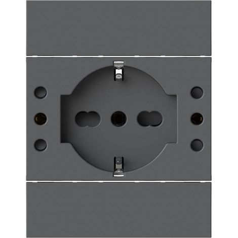 Prise multistandard 4box p503 compatible bticino livingnow noir - 4bp503.kg (1/3)