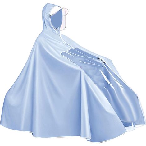 Poncho de Pluie pour Vélo électrique, Imperméable Complet en Pvc pour Adultes 3Xl, Capuche Réutilisable, équipement de Pluie pour Cyclisme Rose (1/5)