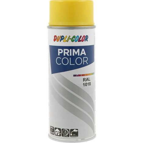 PEINTURE PRIMA RAL1018 JAUNE ZINC BRILLANT 400ML DUPLI COLOR
