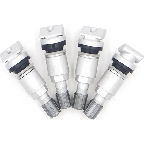 Kit de réparation de 4 capteurs de pression des pneus pour véhicules (4 pièces), comprenant des valves de rechange en acier inoxydable. Compatible avec Chrysler, Dodge, Jeep, Hyundai, Volvo, Nissan et (1/5)