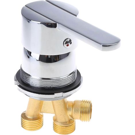 Robinets d'eau en cuivre 1/2" pour salles de bain adultes, vannes de contrôle d'eau chaude et froide, robinets de baignoire en laiton, interrupteurs pour la maison Un interrupteur (1/5)