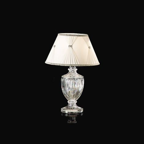 Abat-jour classica lampadari bartalini charlotte 1001 ltp e14 led cristallo seta lampada tavolo (1/5)