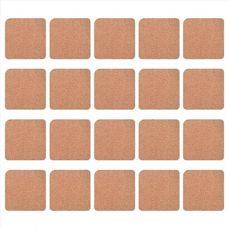 Packung mit 20 unbedruckten Untersetzern für Sublimationsdruck, 9,9 x 9,9 cm (1/5)