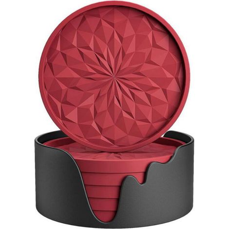 Sous-Verre En Silicone - Double Face Antidérapant Et Antiadhésif - Pour Boissons Chaudes Ou Froides - Lot De 6 (1/4)