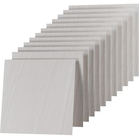 Lot de 24 revêtements de sol en PVC autocollants en marbre - 30 x 30 cm - Aspect carrelage en vinyle - Pour porte d'entrée, salon, cuisine - Beige gris - 2,16 m² (1/5)