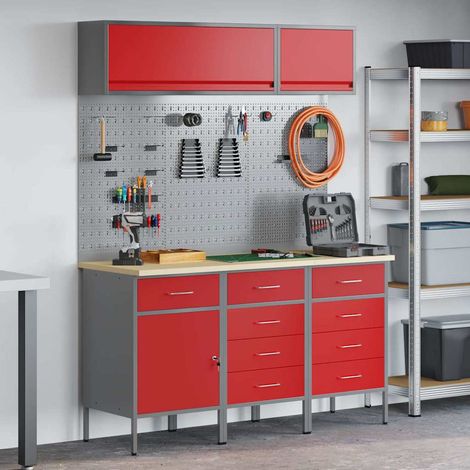 Teenpull – Arbeitsschrankset mit Schubladen mit Speicher 8 pcs Rot (1/5)