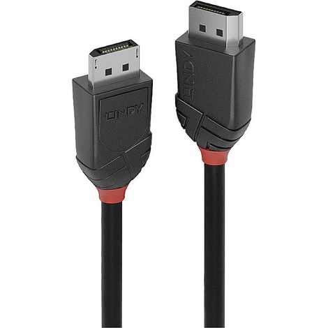 Câble de raccordement LINDY Fiche mâle DisplayPort, Fiche mâle DisplayPort 1.5 m noir 36494 Câble DisplayPort S237702 (1/4)