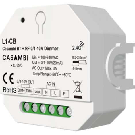 1CH Casambi Bluetooth + RF 0/1-10V Dimmer