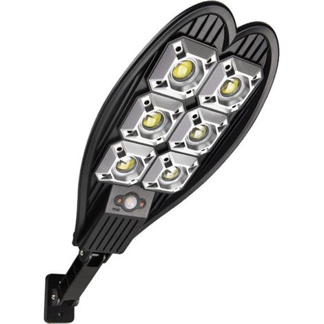 Lampadaire solaire à détection de présence humaine, applique murale LED extérieure étanche IP65, batterie intégrée (1/5)