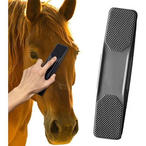 Brosse Massage Cheval, Brosse de Cheval Massage, Brosses de Toilettage de Cheval, Brosses Pour Chevaux, Élimine les Poils, la Boue, la Sueur et la Saleté, Convient aux Chevaux, Chats, Chiens, etc (1/4)