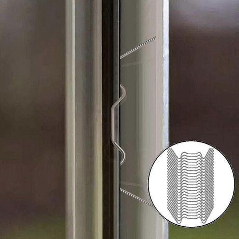 2024 100 clips de fixation pour vitres de serre, clips de fixation en acier inoxydable pour fenêtres de serre (1/2)
