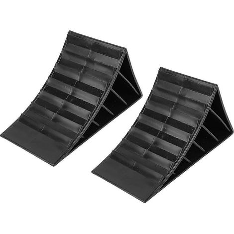 Cales de roue robustes en caoutchouc (lot de 2) avec poignée, compatibles avec les bateaux, remorques et camping-cars. Conception antidérapante. WHBYV (1/4)