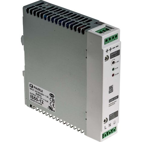 Alimentation pour rail DIN RS PRO, 12V c.c. 4.2A, 230V c.a., 50W ( Prix pour 1 )