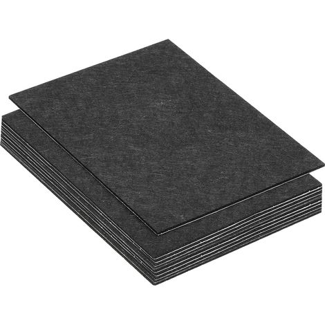 Filzgleiter (300 x 200 mm), 10 Stück, 1 mm dick, weiche Filzkissen, selbstklebend, rutschfest, kratzfest, für Lampen und Möbel, Schwarz (1/5)