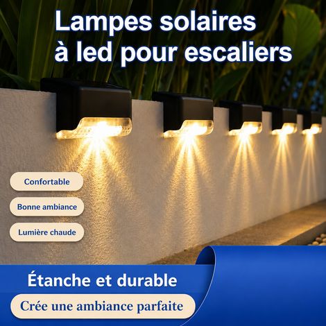 Lampe solaire extérieure pour marches d'escalier et clôture balise LED 1.2V 75x44x42mm – Livraison gratuite (1/5)