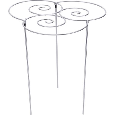 Tuteur de jardin en spirale métallique pour pivoines, roses, dahlias et lys. Conception ouverte, installation facile. Support en fer pour plantes, cage, pour massifs et parterres extérieurs. Petite ta (1/5)