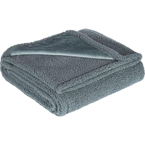 Wasserdichte Plüsch-Haustierdecke, Hundedecke, wasserabweisende Beschichtung, Möbelschutzbezug, leicht, für Auto-Rücksitz, wendbar, waschbar-Grey XS