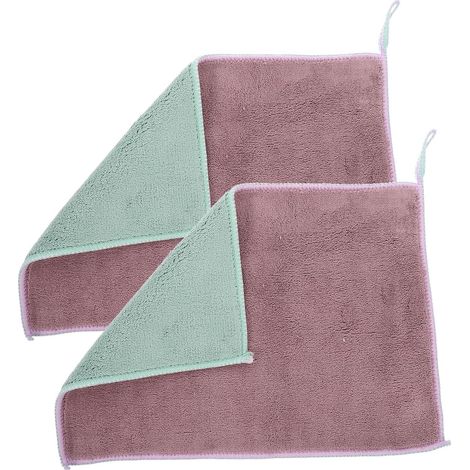 Lot de 2 torchons de cuisine absorbants double épaisseur (1/5)