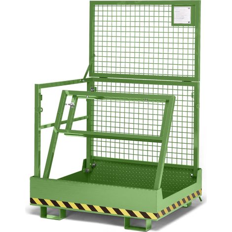 R+R Industrietechnik Arbeitskorb Typ RAK-Compact 1200x1080x1910mm RAL6011 Resedagrün (1/4)