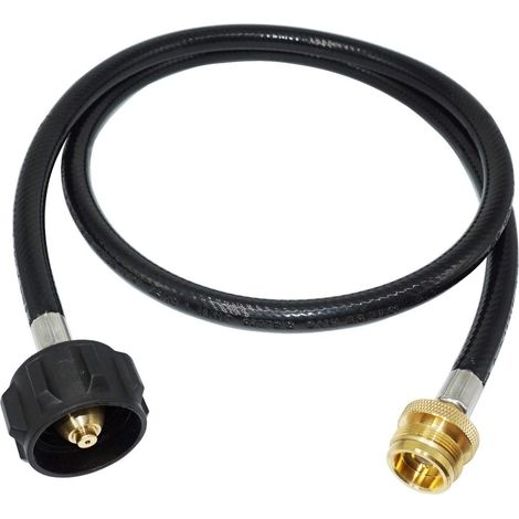 APEX 4 Feet Propane Adapter Hose 1 lb to 20 lb Converter Replacement for QCC1/Type1 Tank (1/4)