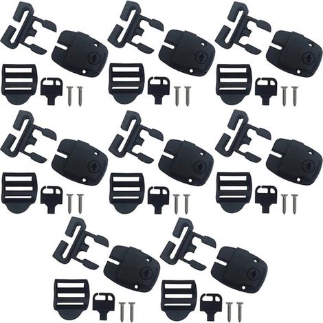 Kit De Réparation Pour Couverture De Spa - 8 Pièces - Fixations Universelles En Acier Inoxydable Et Plastique Renforcé - Adaptatif Épaisseur Couverture - Pour Spa Rond Carré Rectangulaire - 1 Lot (1/5)